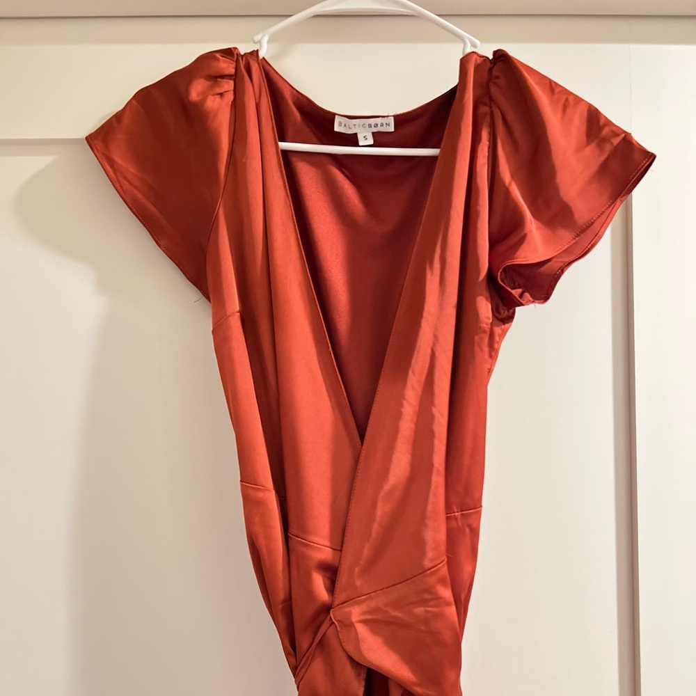 Baltic Born Satin Wrap Gown